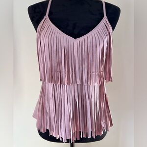 NWT Moa Moa Rose Fringe Tank Top